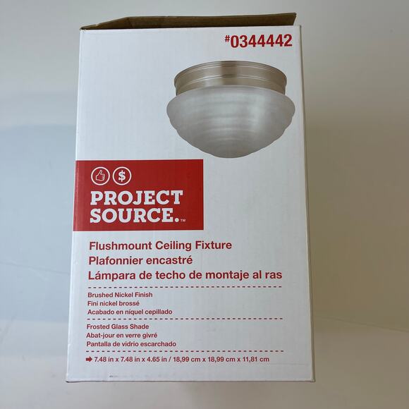 Project Source Flush Mount Ceiling Fixture, New - Picture 4 of 4